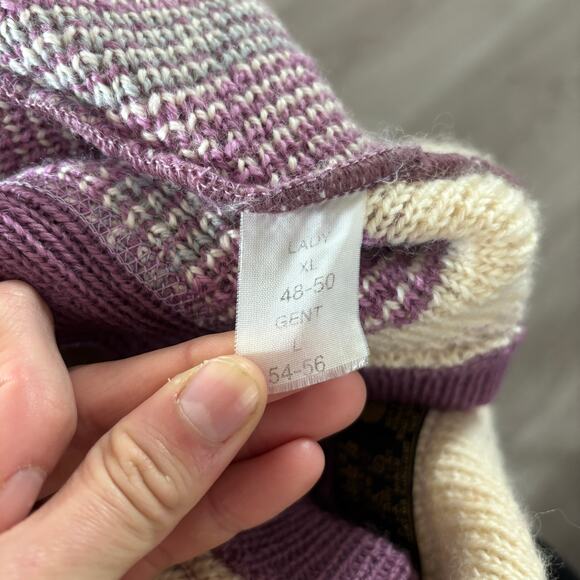 Vintage Nordstrikk Nordic Wool Knit Clasp Cardigan Sweater M's L W's XL Cottage - Picture 5 of 9